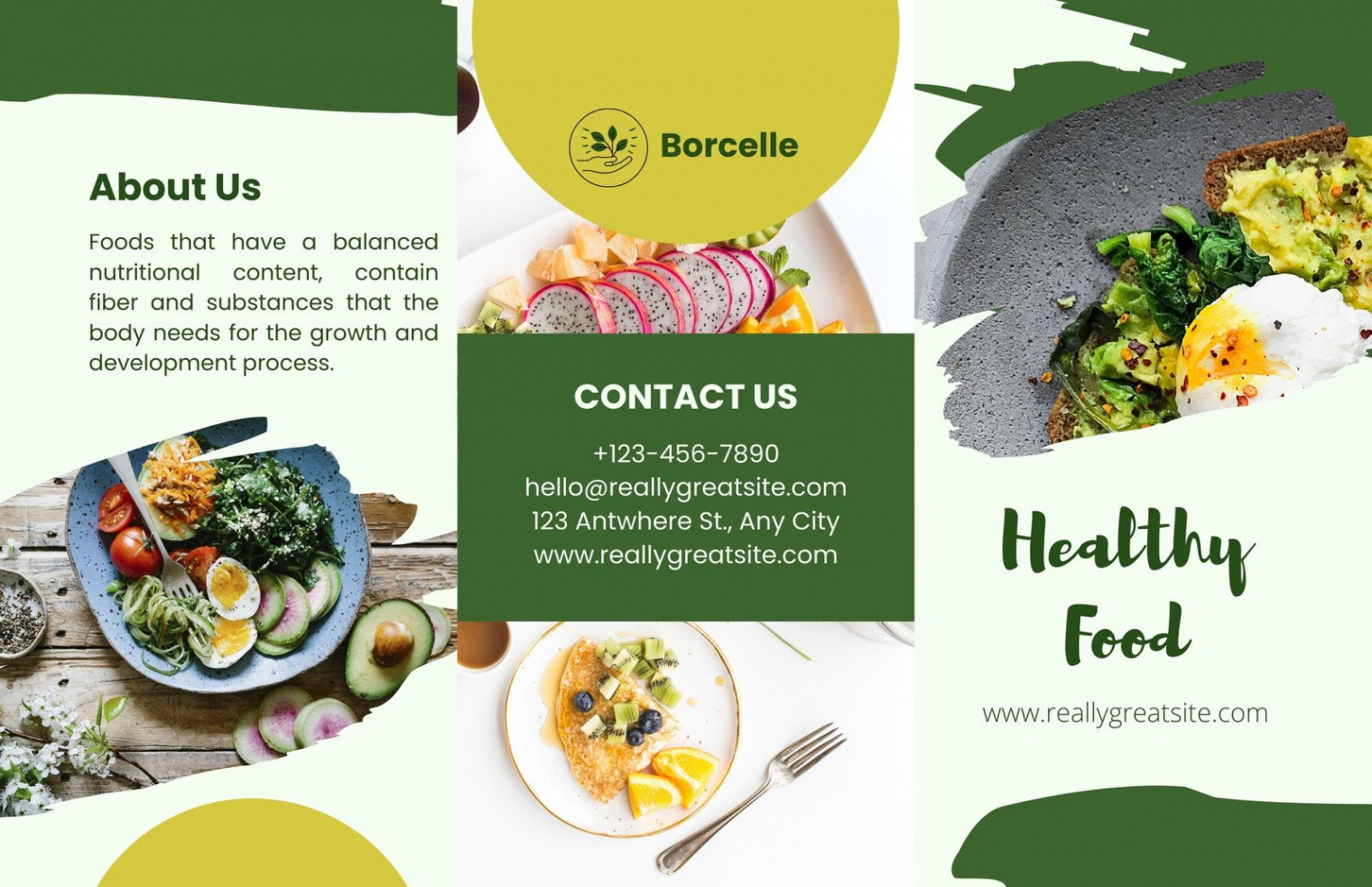 custom food and beverage brochure template doc