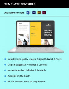 custom modern tech startup brochure template excel