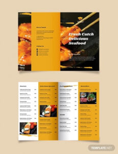 custom restaurant menu brochure template doc