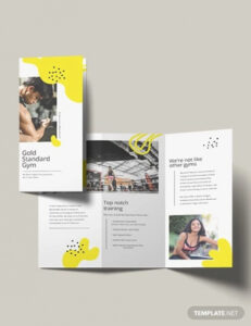 editable modern fitness training brochure template sample