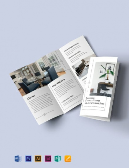 editable modern furniture store brochure template sample