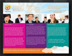 editable nonprofit organization fundraising brochure template sample