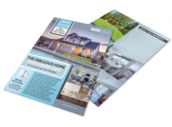 editable real estate open house brochure template sample