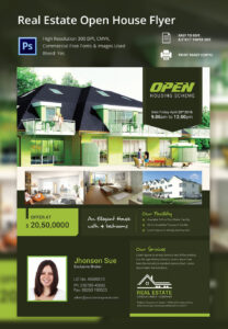 editable real estate open house brochure template word