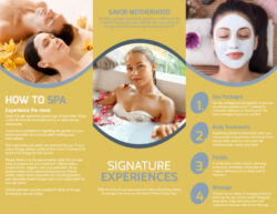 editable spa and wellness center brochure template word