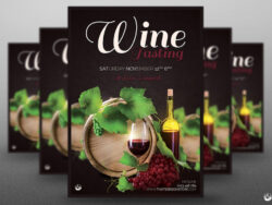 editable stylish wine tasting brochure template doc