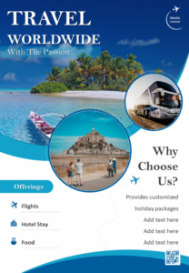 editable travel brochure school project template excel