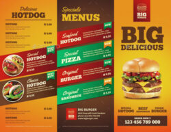 food and beverage brochure template word