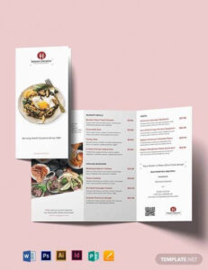 free custom food and beverage brochure template excel