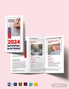 free custom informative political campaign brochure template doc