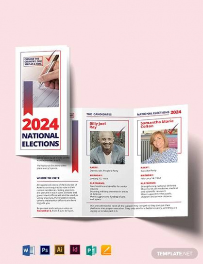 free custom informative political campaign brochure template doc