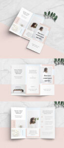 free custom minimalist style business brochure template doc