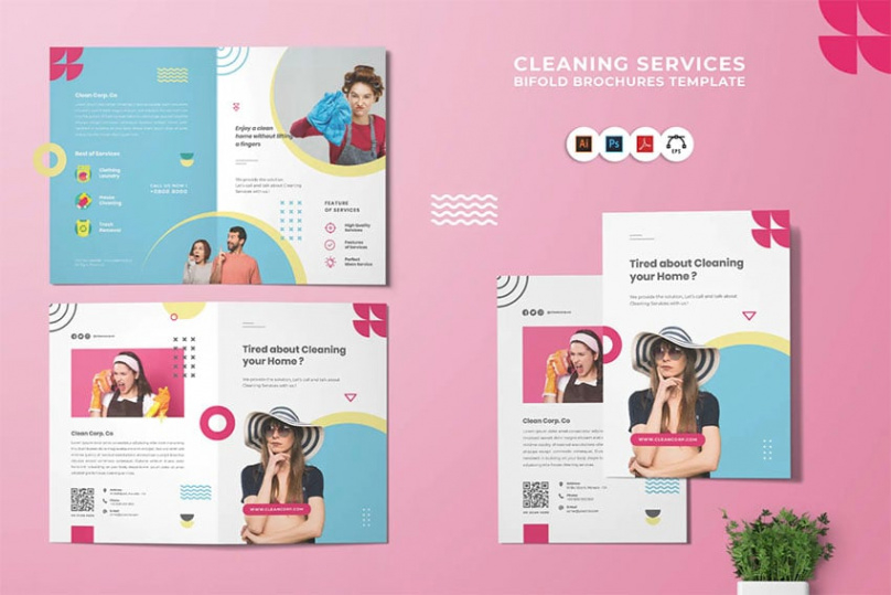 free custom professional home cleaning brochure template example