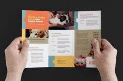 free custom professional veterinary clinic brochure template example