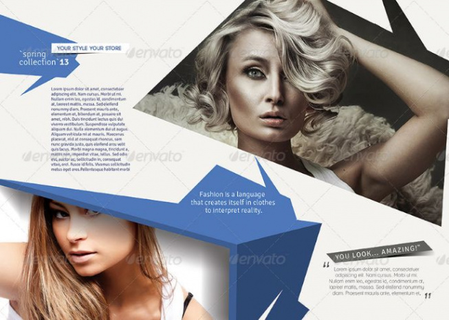 free custom stylish fashion brochure template word