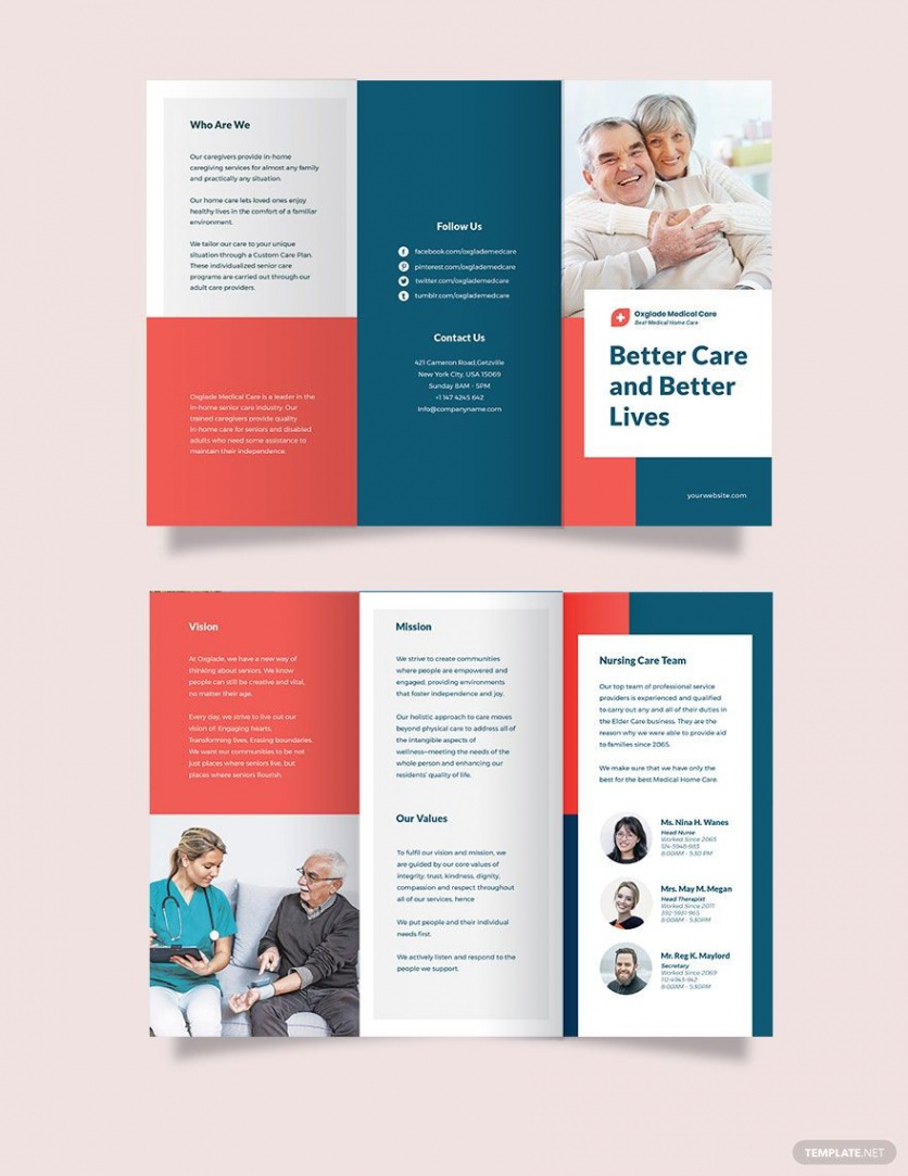 free editable informative hospital services brochure template excel