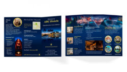 free editable luxurious hotel amenities brochure template