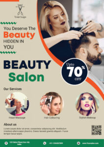 free editable stylish beauty salon brochure template doc