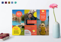 free editable stylish travel agency brochure template example