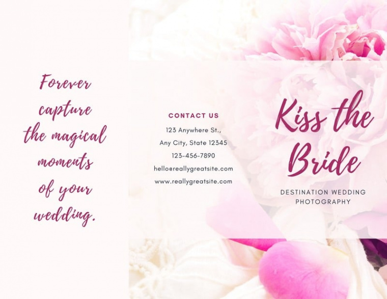 free editable stylish wedding planning brochure template sample