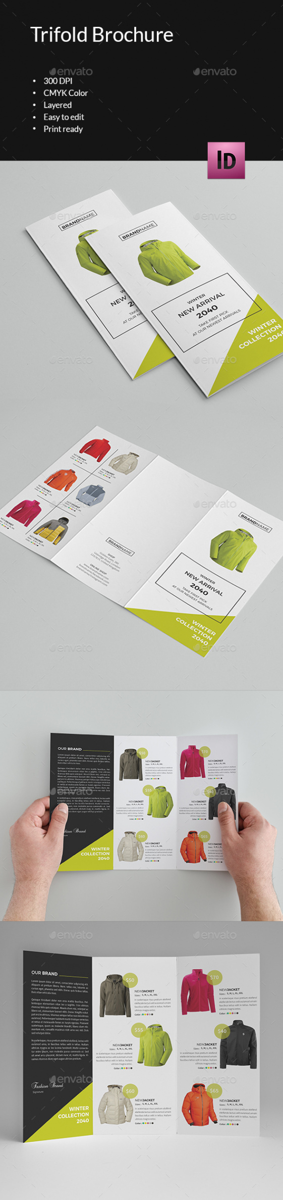 free  luxurious fashion accessories brochure template word