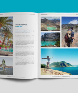 free printable modern travel agency brochure template