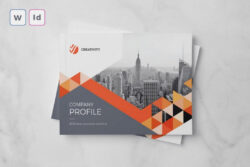 free printable professional company profile brochure template sample