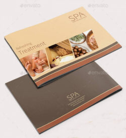 free printable stylish luxury spa brochure template example