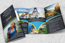 free printable stylish travel agency brochure template doc