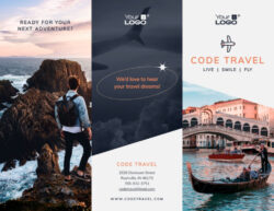 free sample modern travel agency brochure template example