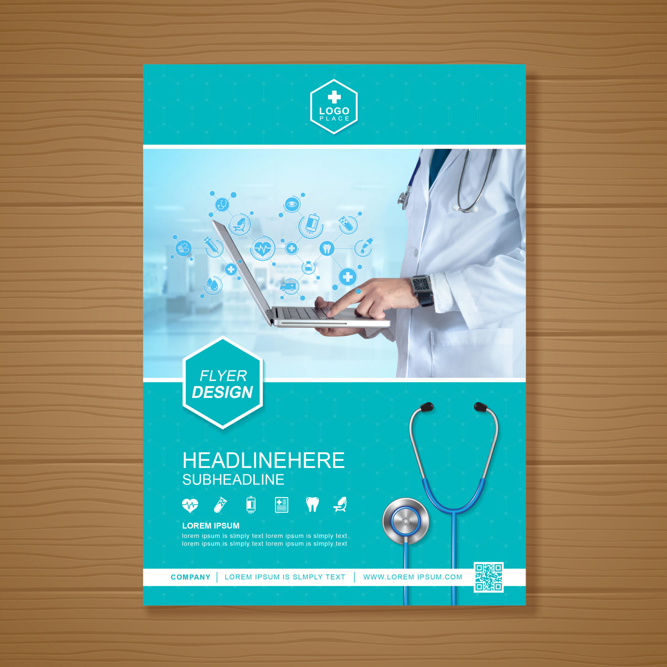 Informative Hospital Services Brochure Template