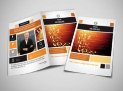 modern music school brochure template sample