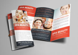 printable stylish salon and spa brochure template excel