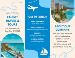 printable travel and tourism brochure template