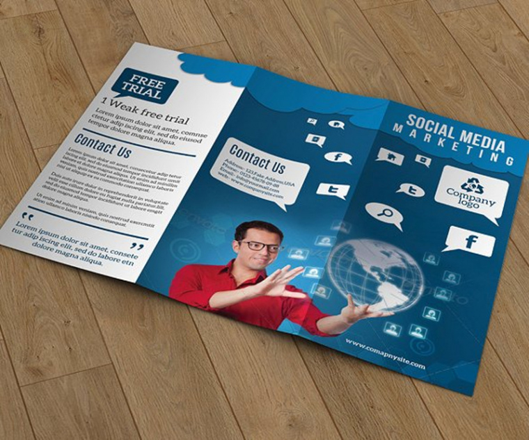 Social Media Marketing Brochure Template