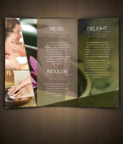 sample spa and wellness center brochure template pdf