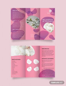 sample spa and wellness center brochure template sample