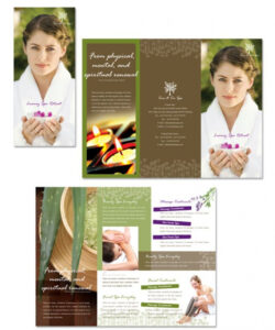 sample spa and wellness center brochure template sample