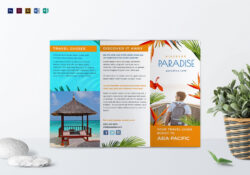 stylish travel agency brochure template doc