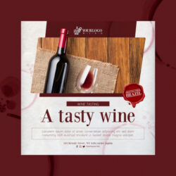 stylish wine tasting brochure template word