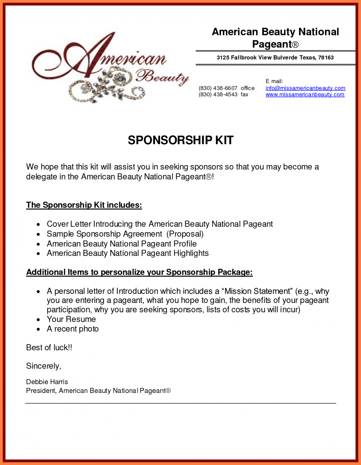 Nonprofit Event Sponsorship Project Templates