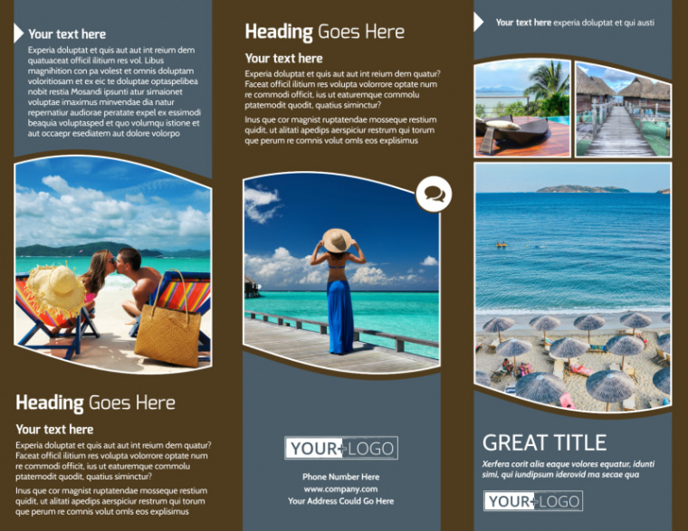 custom 2 page travel brochure template