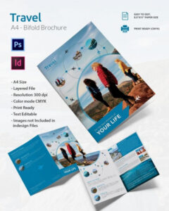 custom bi fold travel brochure template doc