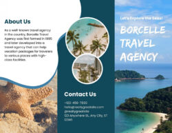 editable attractive tourism guide brochure template word