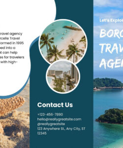 editable attractive tourism guide brochure template word