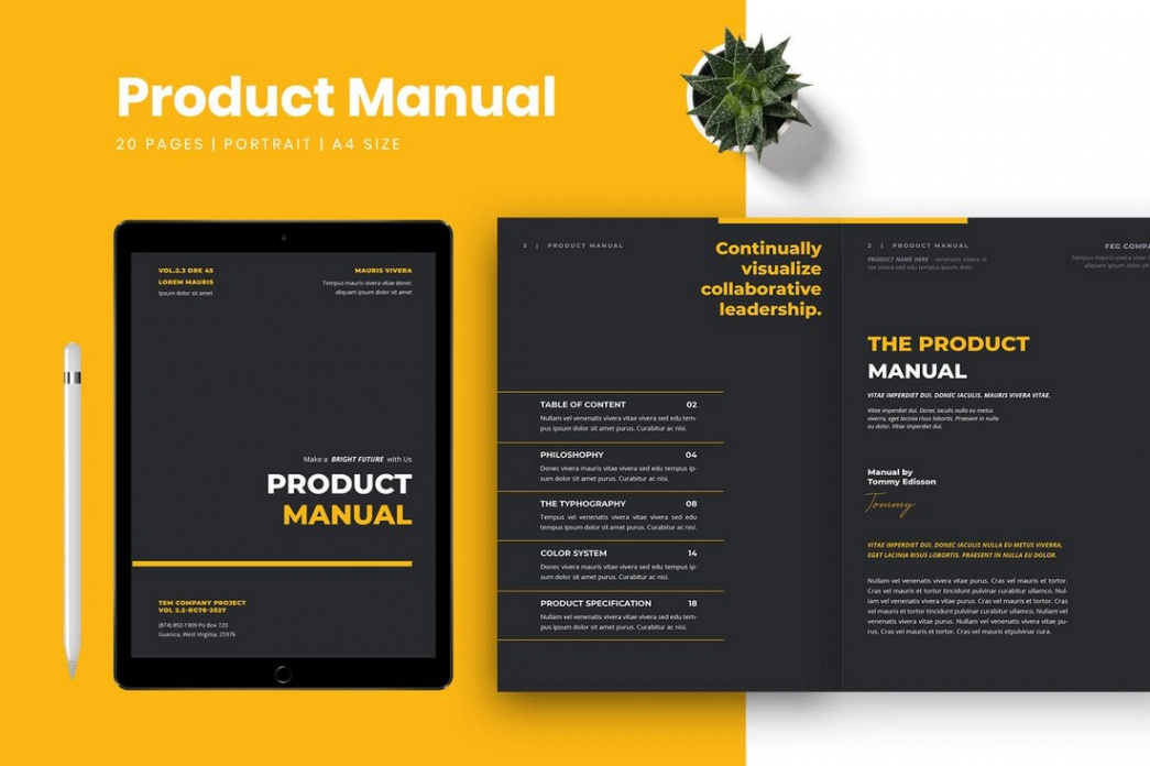 editable detailed product launch brochure template word