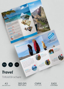 editable holiday destination brochure template example