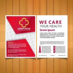 editable medical equipment and supplies brochure template example