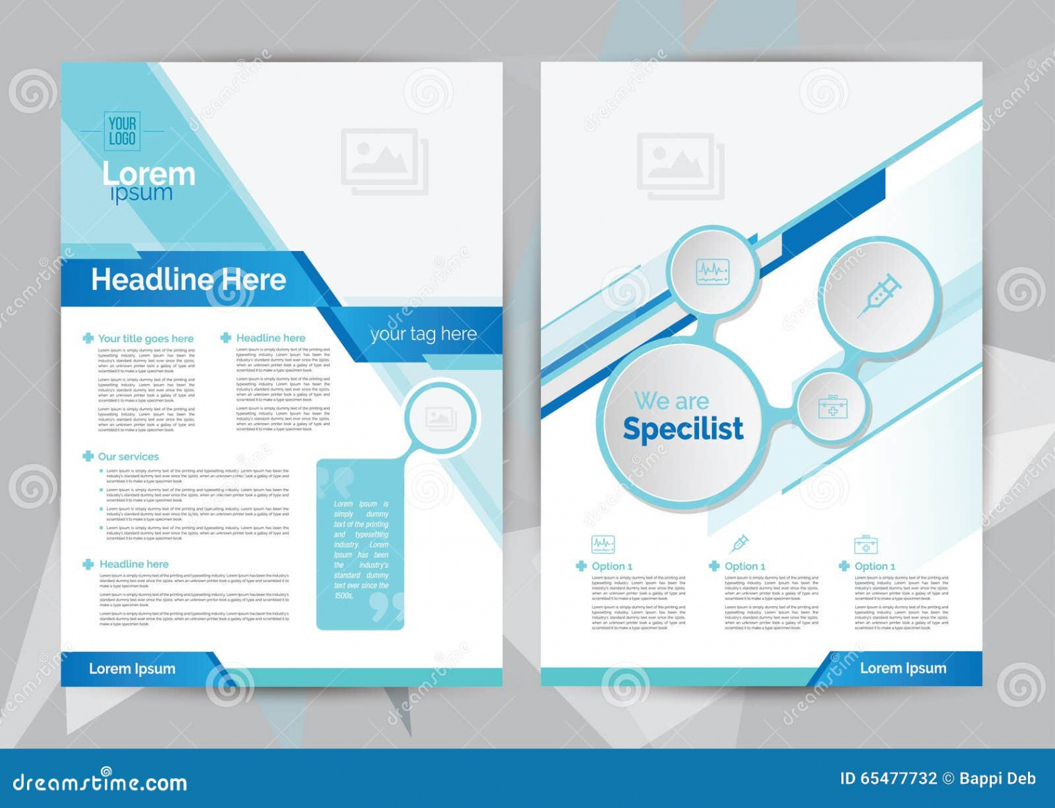 editable medical equipment and supplies brochure template word