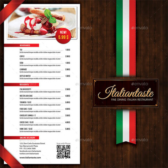 editable restaurant menu design brochure template pdf